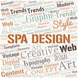 Spa Design word cloud. Wordcloud made with text only.