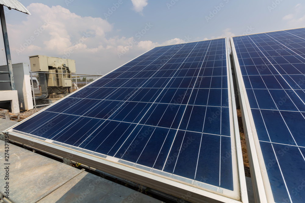 Solar panel, alternative electricity source, concept of sustainable ...