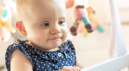 Portrait of cute baby girl