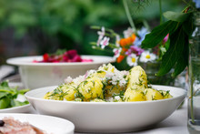 Swedish Potato Salad Traditionaly Served At Midsummer Party