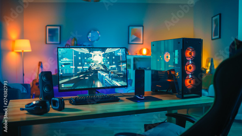 neon lights for computer desk
