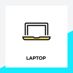 Wall Mural - LAPTOP LINE ICON SET