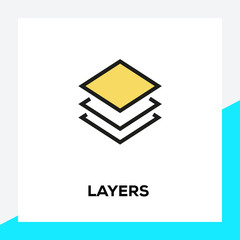 Poster - LAYERS LINE ICON SET