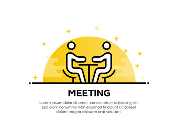 Wall Mural - MEETING ICON CONCEPT