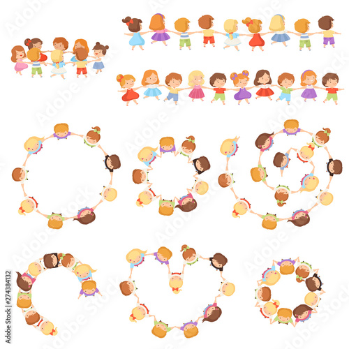 Kids Standing Together Holding Hands Set Cute Little Boys And Girls Dancing In Circle Front View And View From Above Cartoon Vector Illustration Stock Vektorgrafik Adobe Stock Kids Standing Together Holding Hands Set Cute Little Boys And Girls Dancing In Circle Front View And View From Above Cartoon Vector Illustration Stock Vektorgrafik Adobe Stock