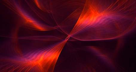 3D rendering abstract red fractal light background