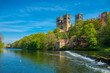 Durham Cathedral and River Wear in Spring in Durham, England