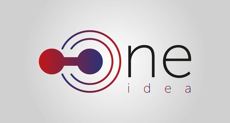 Wall Mural - one Idea logo, one icon, one line vector illustration isolated on white background
