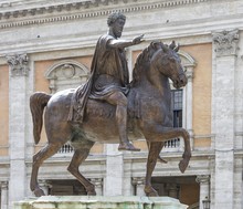 Equestrian Statue Of Marcus Aurelius, Capitoline Hill, Capitol, Rome, Lazio, Italy, Europe