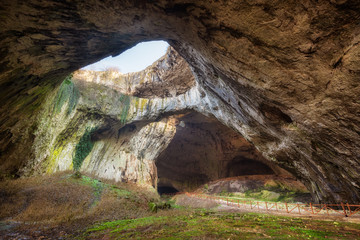 Wall Mural - the magic cave / magnificent view of the devetaki cave, one of the largest and most picturesque cave