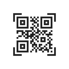 qr code icon. the code of the qr, the identifier of the goods or services. a sample qr code for smar