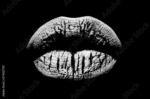 Black and white lips. Sexy ...