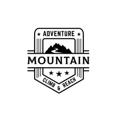Wall Mural - Adventure outdoor mountain emblem line art illustration