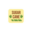 © sabelskaya - Badge or emblem for sugar cane bio products vector illustration isolated.