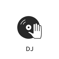 Poster - DJ icon. DJ icon vector. Linear style sign for mobile concept and web design. DJ symbol illustration. vector graphics - Vector	