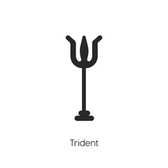 Wall Mural - trident icon vector symbol sign