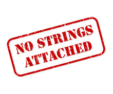 No Strings Attached Rubber Stamp Vector