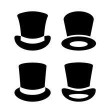 Top Hat Vector Icon Set