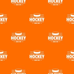 Poster - Hockey pattern vector orange for any web design best