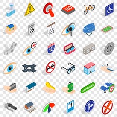 Poster - Cross icons set. Isometric style of 36 cross vector icons for web for any design