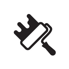Wall Mural - paint roller vector icon