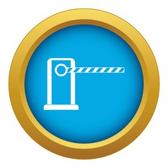 Poster - Parking entrance icon blue vector isolated on white background for any design