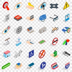 Poster - Rood icons set. Isometric style of 36 rood vector icons for web for any design