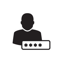 Wall Mural - user password vector icon