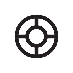 Wall Mural - lifebuoy vector icon