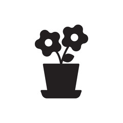 Wall Mural - flower pot vector icon