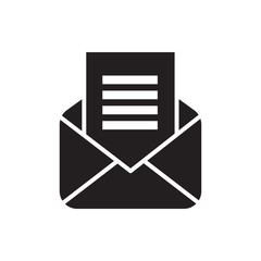 Wall Mural - opened mail vector icon