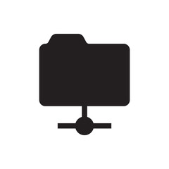 Wall Mural - network folder vector icon