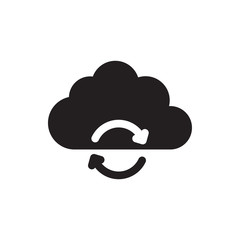 Wall Mural - refresh cloud vector icon