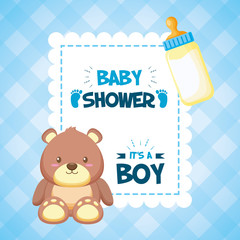 Wall Mural - boy decoration baby shower card