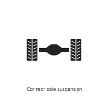 Car Rear Axle Suspension Icon. Suspension Icon Vector. Linear Style Sign For Mobile Concept And Web Design. Car Rear Axle Suspension Symbol Illustration. Vector Graphics - Vector	