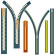 Zipper fastener. Design element fornitura. Vector illustration.