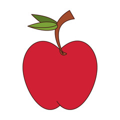 Sticker - Apple fruit food isolated cartoon