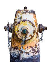 Grungy Isolated Old Fire Hydrant