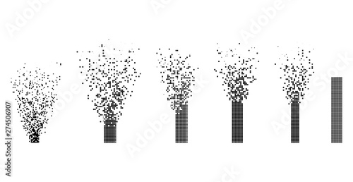 Fotografía Vector dot rectangle integration flat abstraction