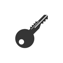 Poster - Key icon template black color editable. Key symbol Flat vector sign isolated on white background. Simple logo vector illustration for graphic and web design.