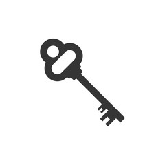 Aufkleber - Key icon template black color editable. Key symbol Flat vector sign isolated on white background. Simple logo vector illustration for graphic and web design.
