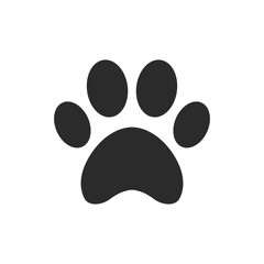 Poster - Paw Print icon template black color editable. Paw Print symbol Flat vector sign isolated on white background. Simple logo vector illustration for graphic and web design.