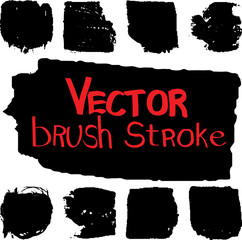 Vector brush in grunge style. A set of abstract patches of paint. A background with place for text