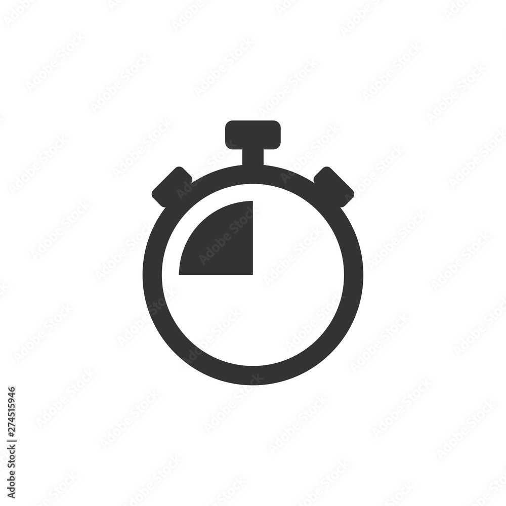Time icon template black color editable. Clock symbol Flat vector sign ...