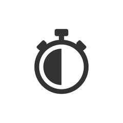 Leinwandbilder - Time icon template black color editable. Clock symbol Flat vector sign isolated on white background. Simple logo vector illustration for graphic and web design.