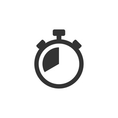 Leinwandbilder - Time icon template black color editable. Clock symbol Flat vector sign isolated on white background. Simple logo vector illustration for graphic and web design.