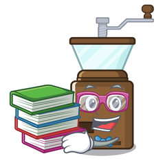 Sticker - Student with book coffe grinder toys in cartoon shape