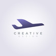 © Quantum Graphics - Airplane Vector Illustration Design Clipart Symbol Logo Template