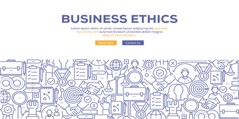 Wall Mural - BUSINESS ETHICS BANNER CONCEPT