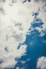 blue sky with white clouds